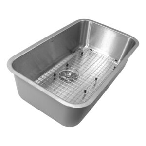 Nantucket Sinks NS3018-10-16 Sconset 30 Inch Large Rectangle Single Bowl Undermount Stainless Steel Kitchen Sink