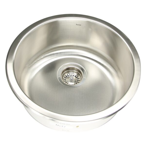 Nantucket Sinks NS37 Round Undermount Stainless Steel Bar/Prep Sink