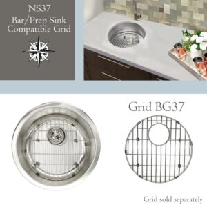 Nantucket Sinks NS37 Round Undermount Stainless Steel Bar/Prep Sink