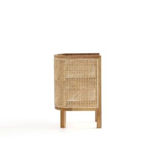 Manhattan Comfort Versailles End Table in Nature Cane