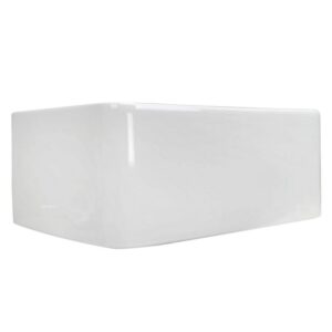 Nantucket Sinks P-FCS23 Cape 23 1/4 Inch Single Bowl Fireclay Undermount and Apron Kitchen Sink - White