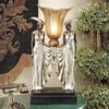 Design Toscano PD331 12 Inch Art Deco Peacock Maidens Lamp