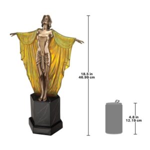 Design Toscano PD60713 11 1/2 Inch Majestic Maiden Art Deco Lamp