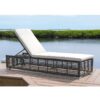 Panama Jack PJO-1601-GRY-CL-CUSH Graphite 29 Inch Chaise Lounge with Wheels and Cushion