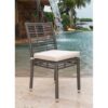 Panama Jack PJO-1601-GRY-SC-CUSH Graphite 22 Inch Stackable Side Chair with Cushion