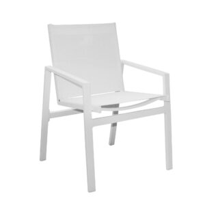 Panama Jack PJO-2401-WHT-5DA-GL Mykonos 5-Piece Square Dining Set - White