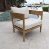 Panama Jack PJO-3601-NAT-LC Bali 30 1/2 Inch Teak Lounge Chair - Brown