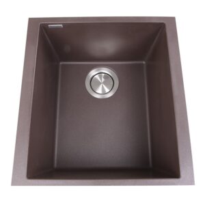 Nantucket PR1716 Plymouth 17 Inch Single Bowl Undermount Granite Composite Bar-Prep Sink