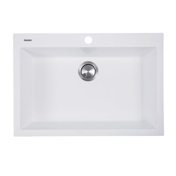 Nantucket Sinks PR2720-DM Plymouth 27 1/4 Inch Single Bowl Dual Mount Granite Composite Kitchen Sink