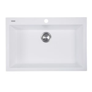 Nantucket Sinks PR3020-DM Plymouth Large Single Bowl Dual-mount Granite Composite Sink