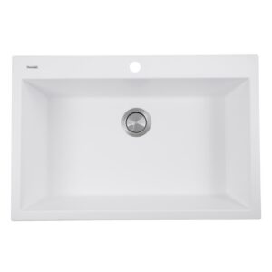 Nantucket Sinks PR3322-DM Plymouth 33 Inch Dual-mount Granite Composite Sink