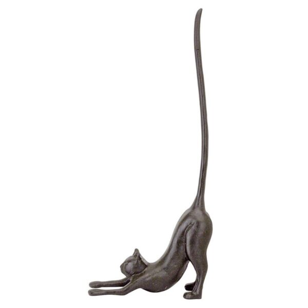 Design Toscano QH14041 8 Inch Kitty Crouch Iron Paper Towel Holder