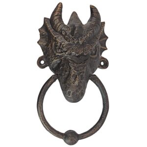 Design Toscano QH18266 3 1/2 Inch Dragon Head Door Knocker