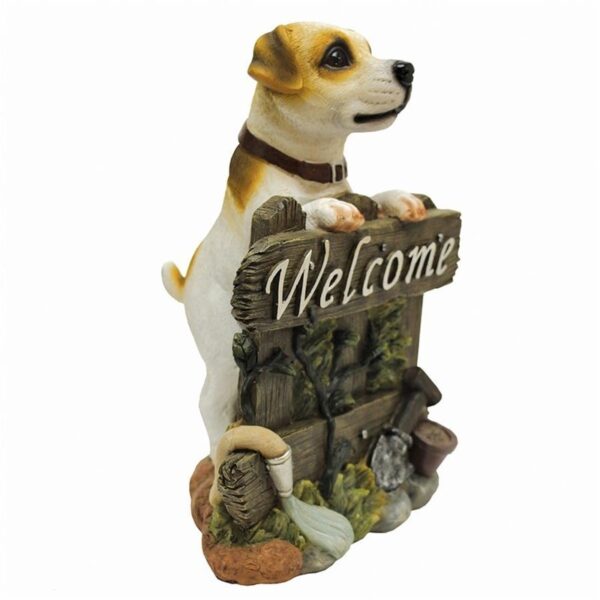 Design Toscano QL57607 8 1/2 Inch Jack Russell Dog Welcome Sign