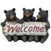 Design Toscano QL58013 11 Inch Bear Cubs Welcome Sign - Black