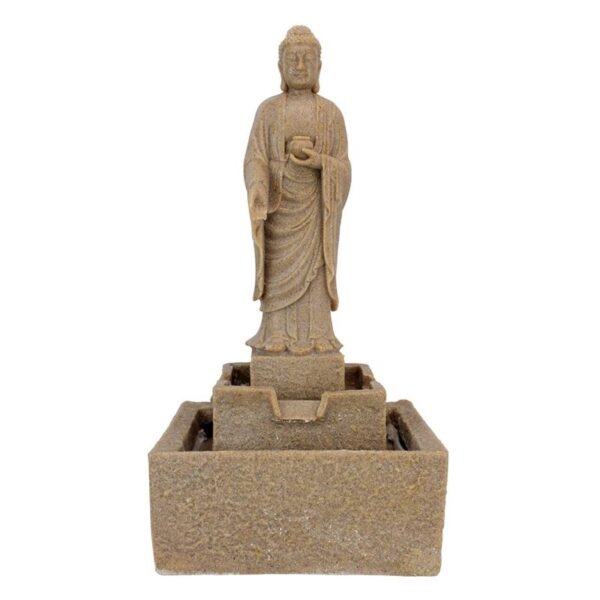 Design Toscano QN164006 12 Inch Buddha Fountain Square Base with LED