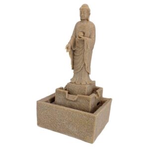 Design Toscano QN164006 12 Inch Buddha Fountain Square Base with LED