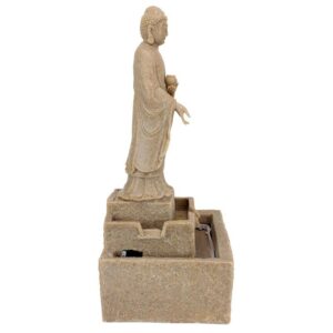 Design Toscano QN164006 12 Inch Buddha Fountain Square Base with LED