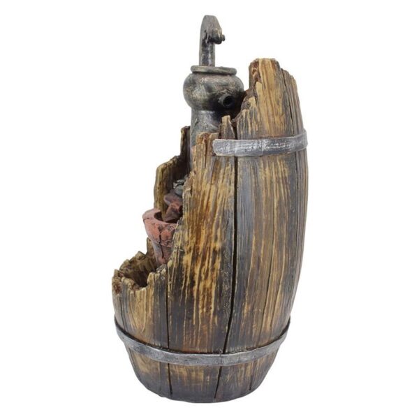 Design Toscano QN164015 11 Inch Farm Cistern Barrel Illuminated Fountain