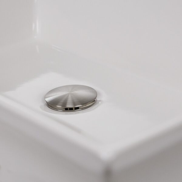 Nantucket Sinks RC73040W Cannes Italian Fireclay Semi-Recessed Sink in White