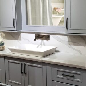 Nantucket Sinks RC73040W Cannes Italian Fireclay Semi-Recessed Sink in White