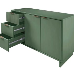 Manhattan Comfort Granville 55.07" Modern Sideboard with 3 Full Extension Drawers in Sage Green