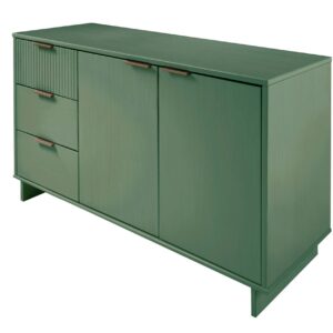 Manhattan Comfort Granville 55.07" Modern Sideboard with 3 Full Extension Drawers in Sage Green