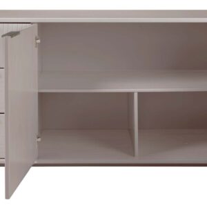 Manhattan Comfort Granville 55.07" Modern Sideboard with 3 Full Extension Drawers in Light Grey