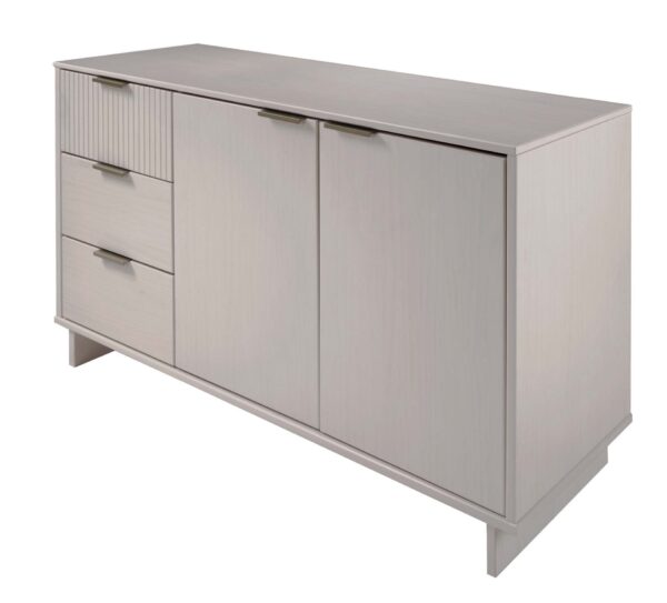 Manhattan Comfort Granville 55.07" Modern Sideboard with 3 Full Extension Drawers in Light Grey