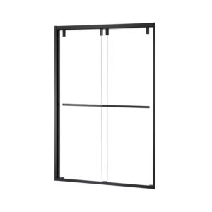 Altair SD80252-BP-MB Caspar 52 x 76 Inch By Pass Semi Frameless Shower Door with Clear Glass - Matte Black