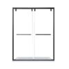 Altair SD80260-BP-MB Caspar 60 x 76 Inch By Pass Semi Frameless Shower Door with Clear Glass - Matte Black