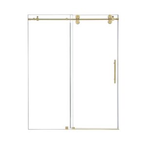 Altair SD80360-SS Lazaro 60 x 78 Inch Single Sliding Frameless Shower Door with Clear Glass