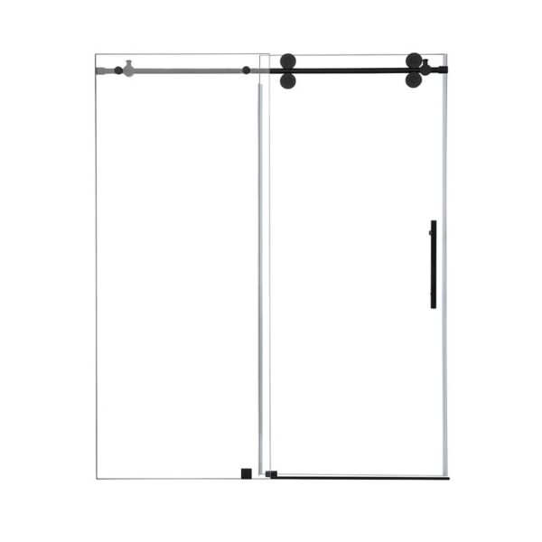 Altair SD80368-SS Lazaro 68 x 78 Inch Single Sliding Frameless Shower Door with Clear Glass