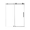 Altair SD80460-SS-MB Gareth 60 x 78 Inch Single Sliding Frameless Shower Door with Clear Glass - Matte Black