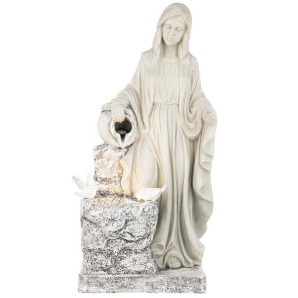 Design Toscano SH2002 13 1/2 Inch Virgin of Lourdes Fountain