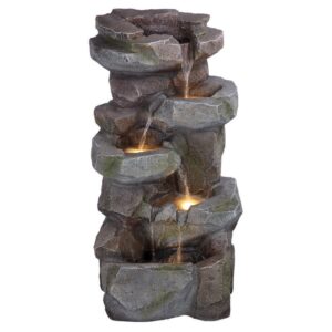 Design Toscano SH202670 19 Inch Rocky Peak Cascading Waterfall Fountain