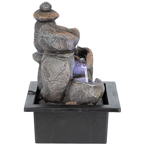 Design Toscano SH205013 8 1/2 Inch Stone Pagoda Tabletop Fountain