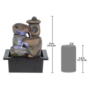 Design Toscano SH205013 8 1/2 Inch Stone Pagoda Tabletop Fountain