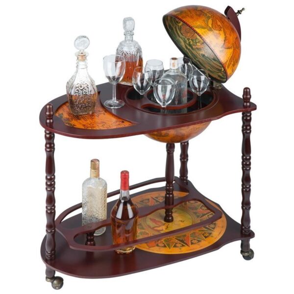 Design Toscano SJ33035 27 1/2 Inch Globe Bar with Extended Shelf