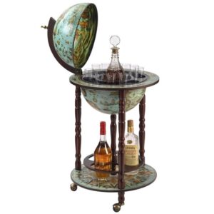 Design Toscano SJ360015 18 12 Inch Sixteenth Century Cielo Blue Bar Globe