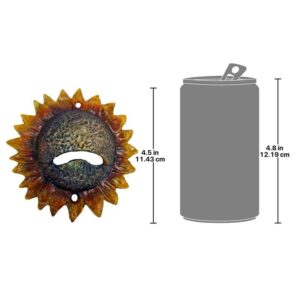 Design Toscano SP1061 4 1/2 Inch Sunny Sunflower Cast Iron Bottle Opener