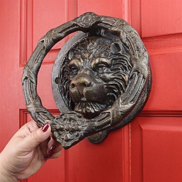 Design Toscano SP2106 8 1/2 Inch Pride of Lions Cast Iron Door Knocker