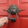 Design Toscano SP3015 9 Inch Lion and the Snake Iron Door Knocker