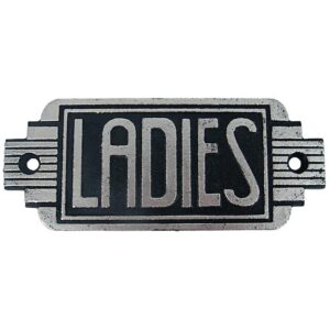 Design Toscano SP3194 6 Inch Art Deco Ladies Room Door Sign