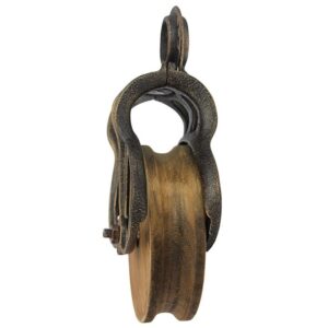 Design Toscano SP3610 6 1/2 Inch Large Iron and Wood Farm Pulley