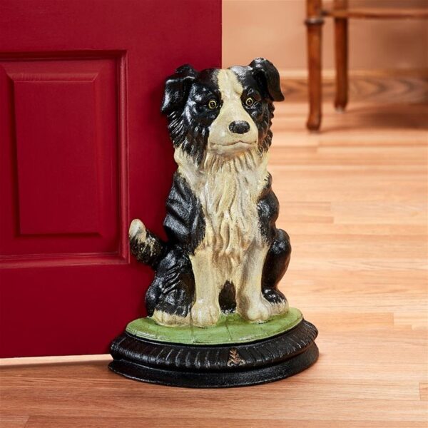 Design Toscano SP408 9 1/2 Inch Border Collie Dog Iron Doorstop