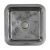 Nantucket Sinks SQRS-7 16-1/2 Inch Square Hammered Stainless Undermount Bar Sink