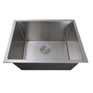 Nantucket Sinks SR2318-12-16 Pro Series 23 inch Undermount Small Radius Corners Stainless Steel Utility/Laundry Sink