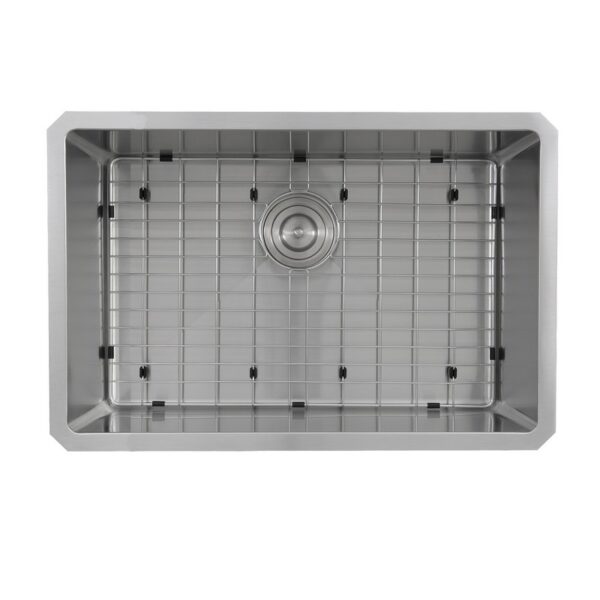 Nantucket Sinks SR2818-16 Pro Series 28 Inch Rectangle Single Bowl Undermount 16 Gauge Stainless Steel Kitchen Sink