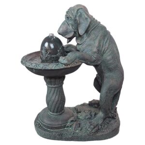 Design Toscano SS10795 21 1/2 Inch Dogs Refreshing Drink Fountain